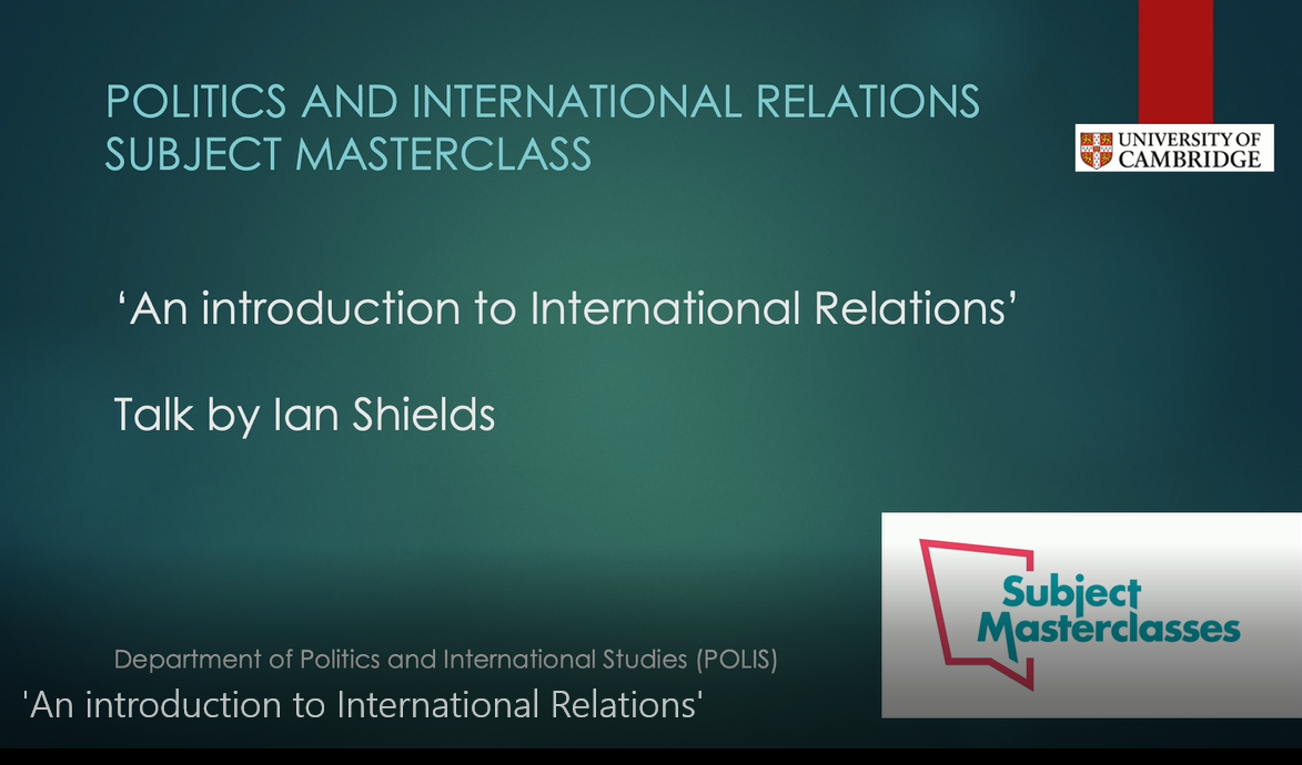 POLIS masterclass Feb 2020 - An Introduction to International Relations's image