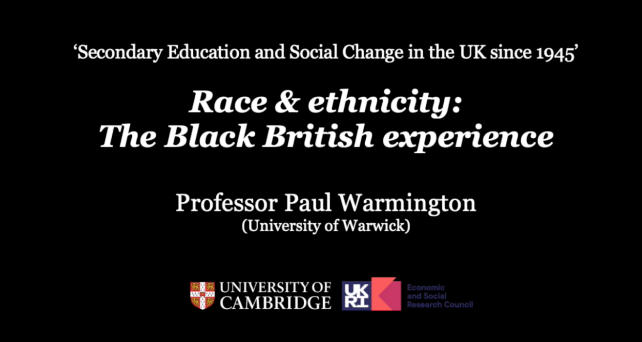 Race & ethnicity: Black British experiences - extended version (Professor Paul Warmington)'s image