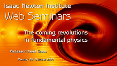 The Coming Revolutions in Fundamental Physics  's image