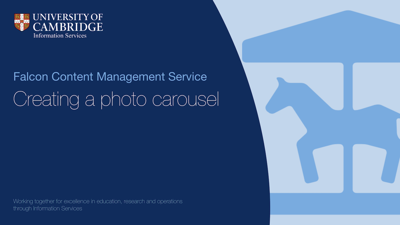 Falcon CMS training: Creating a photo carousel's image